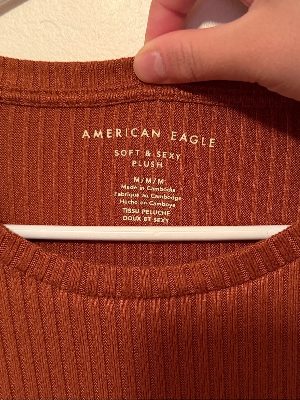 American Eagle Soft & Sexy Plush Long Sleeve Shirt (Medium) - Picture 3 of 6